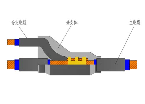 1kV預(yù)分支電力電纜結(jié)構(gòu)圖